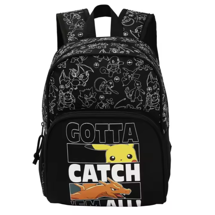 Pokemon Mochila 71506 Negro Unisex con Estampados y Bolsillo Exterior - 1