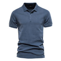 Camisas Polo Para Hombre AIOPEON 100% Algodón Color Sólido Casual Manga Corta Torndown Estilo Callejero Moda Primavera Verano - details 3