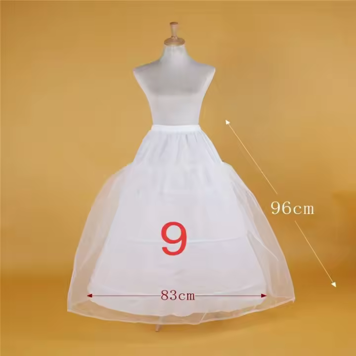 Nueva Llegada De Enagua De Tule Con 3 Aros Para Vestido De Boda Y Moda Rockabilly Jupon Mariage Halka Underskirt De Poliéster - 1