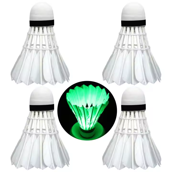 4pcs Shuttlecos De Bádminton LED Iluminación Adecuado Para Deportes Al Aire Libre Y Interior Material De Cabeza Poliéster Espumado - 1