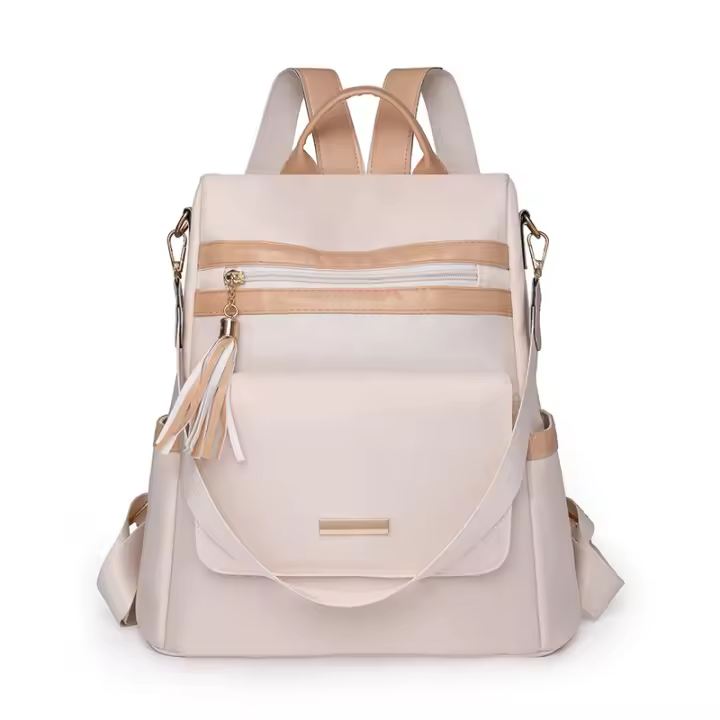 Mochila retro de cuero suave para mujer, nuevo estilo, moderna mochila de moda para damas, mochila escolar de gran capacidad - 1