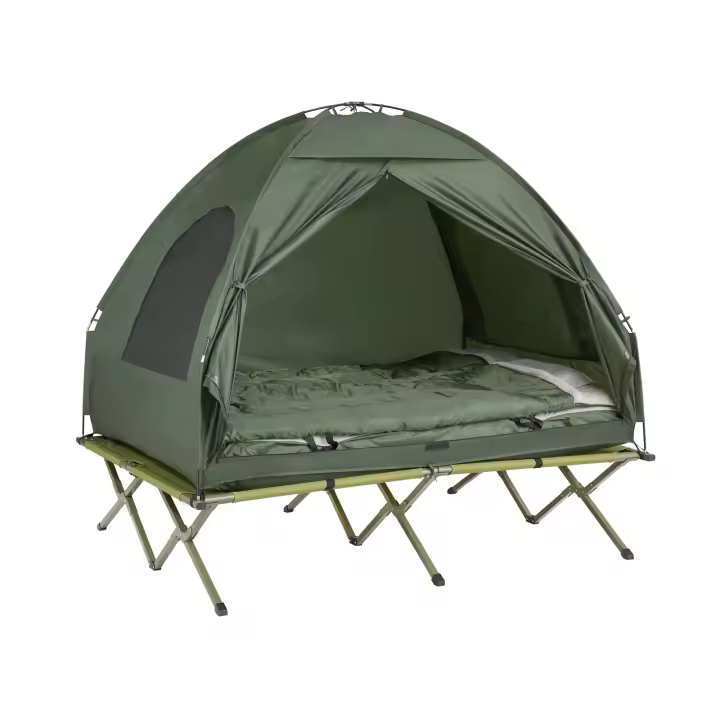 SoBuy OGS32-L- GR Tienda de Dormir, Tienda de campaña para Dos Personas, Tiendas iglú, Verde, 193 x 145 x 188 cm, ES - 1