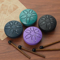 Bombo De Lengua De Acero De 3 Pulgadas 6 Tonos Mini Bombo Portátil Para Exteriores Accesorios De Percusión Incluyen Palos - details 5
