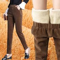 Pantalones Casuales De Cordón Para Mujer Gruesos Y Cálidos Leggings De Otoño E Invierno De Alta Cintura Estilo Harem Talla Alta Elasticidad Ajuste Regular Largo Hasta La Rodilla - details 2