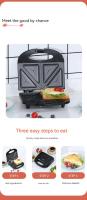 Horno Eléctrico Para Sándwich Y Waffles 650W Máquina De Cocinar Para Desayuno Con Placas Intercambiables Non-stick Para Cocina - details 10
