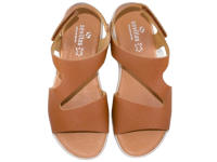 Sandalias de Cuero Mujer con Cuña Baja Color: Blanco y Marrón Tallas: Marca: Sevillas Modelo: - details 4
