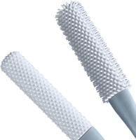 Cepillo de silicona para limpiar pies, cepillo para limpiar huecos de los dedos, cepillo para pies de ducha con mango largo, cepillo para pies con dos tamaños de cabezales de cepillo, cepillo para pies de ducha - details 4