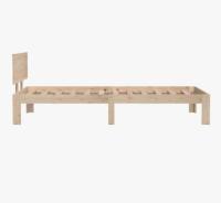Estructura cama individual madera maciza pino blanco 90x190 cm - details 2