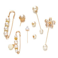 Conjunto De Broches De Perla Simulada Para Mujer Decoración De Ropa Y Suéter Con Rhinestone Flor De Cuentas Hebilla Joyería Accesorios - details 8