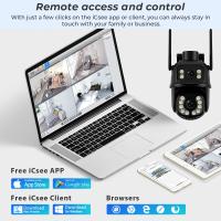 Cámara De Seguridad IP Inalámbrica Exterior 4K 8MP HD Con Lente Doble Wifi PTZ Cámara De Vigilancia Automática iCsee Para Calle - details 13