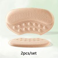 2pcs Almohadillas De Suela Para Talón Alivio Del Dolor Antiwear Protección Del Pie Adhesivo Inserto De Zapato De Esponja Poliéster - details 1