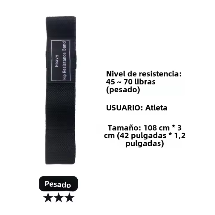 3Pcs Bandas De Resistencia De Tela Para Los Pies Y Glúteos Ejercicios De Fuerza Entrenamiento De Hips Cintura Y Abdomen Uso Unisex - 1