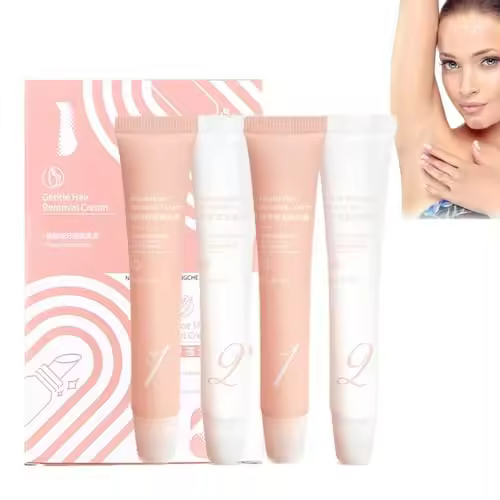 Crema depilatoria Aurlux, crema depilatoria facial Auures, crema depilatoria instantánea Aurlux, crema depilatoria Aurlux, crema depilatoria rápida Aurlux para mujeres y hombres (2 juegos) - 1