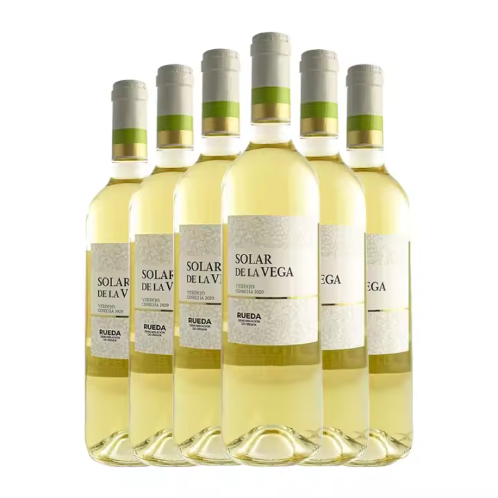 Vino blanco verdejo Solar de la Vega 75 cl x 6 botellas. Total 4.5 litros - 1