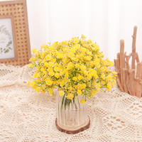 Arreglo De Flores Artificiales Gypsophila Para Boda Decoración De Mesa Con Lazo De Novia En Vaso De Plástico Adecuado Para Fiestas Y Decoración Del Hogar - details 3