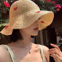 Sombrero De Paja Tejida a Mano Para Mujer Protección UV Sombrero De Playa Casual Estilo Panamá Con Visera Para Verano - details 0