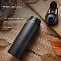 Botella De Deporte Portátil De 24 Oz En Acero Inoxidable Para Ciclismo Y Viajes Negro Vaso De Bebida Directa Para Adultos - details 2