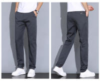 Pantalones Casuales Para Hombre Verano 2024 Elásticos Ajustados De Cintura Media Color Sólido Talla 28-38 Ropa De Marca Coffee - details 3
