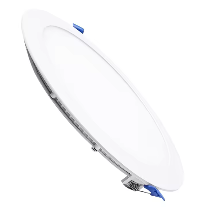 LED ATOMANT Panel Downlight LED redondo plano CCT 20W 225 mm, 1800 lúmenes, luz regulable en temperatura (blanco cálido, neutro y frío), driver incluido, ideal para empotrar en techos de interiores, iluminación eficiente para hogar, oficinas. - 1
