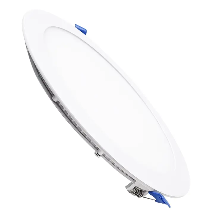 LED ATOMANT Panel Downlight LED redondo plano CCT 20W 225 mm, 1800 lúmenes, luz regulable en temperatura (blanco cálido, neutro y frío), driver incluido, ideal para empotrar en techos de interiores, iluminación eficiente para hogar, oficinas. - 1