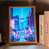 Lámpara De Noche LED Seoul Luz Pintura Fotografía Marco Decoración De Habitación Regalo Para Amigos Lámpara De Mesa Para Cama - details 3
