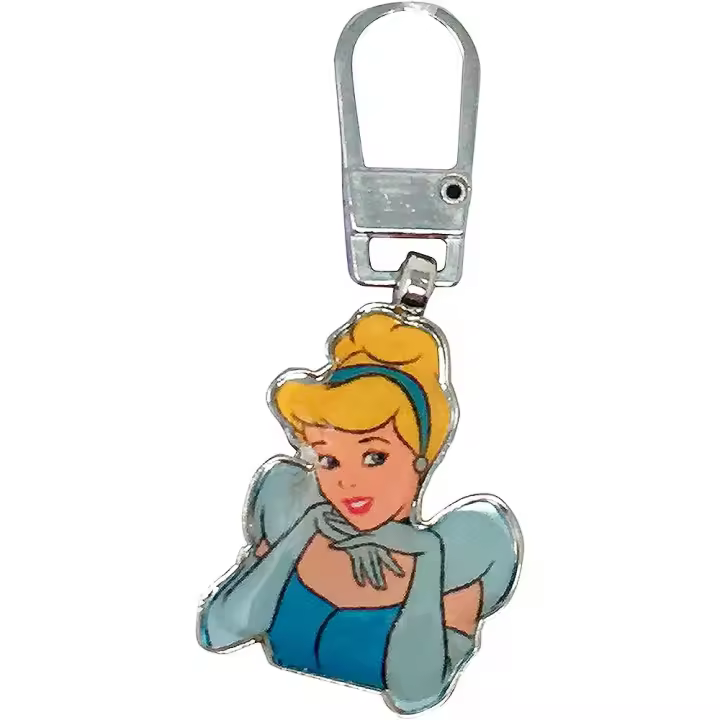 Disney – Tirador Cremallera Metálico – (licencia oficial) – Princesas – Cenicienta – 2,5 x 1,8 cm. - Moda The Happy Patch - 1