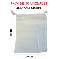 Siglo21publicidad Bolsas de Algodón Tamaño 25x30cm | Cierre con Cordones | Varios Tamaños Disponibles - details 0