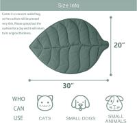 Almohadilla de Algodón para Cama de Gato en forma de hoja, alphaslilla Cálida para Cama para Gatos y Perros - details 0