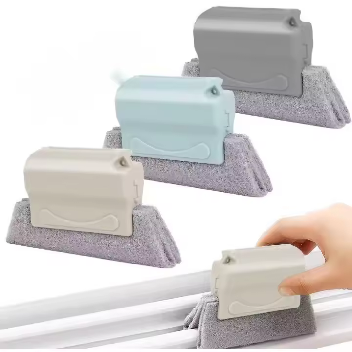 Cepillo de Limpieza Multifunción,Limpiador de Ranuras Cepillo de Limpieza de Ventanas 2 en 1 Cepillo de Limpieza Multifunción - 1