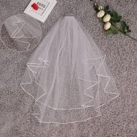 Velo De Novia Corto Para Mujer Simple Con Peine Para Baño De Lluvia Y Fiesta De Bodas Disfraz De Chucky Halloween - details 1