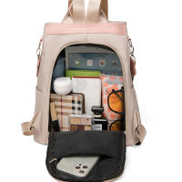 Mochila Antirrobo para Mujeres y Chicas 12 L, 2 in 1 Impermeable Bolso Mujer Ligero Con Bordado, Gran Capacidad Casual Mochilas Escolares Ligeras y Elegantes para Viaje Trabajo - details 1