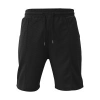 Traje Casual Para Hombre Verano European Y American Con Camisa De Encaje Sólido Y Pantalones Cortos Estilo Libre Con Cuello Redondo - details 15