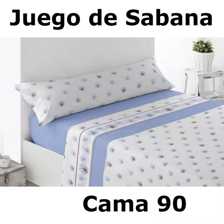 Juego Sábanas para Cama De 90, 3 Piezas ,Sábana Bajera, Encimera, Funda de Almohada,microfibra 100% poliester,cm,fespu - 1