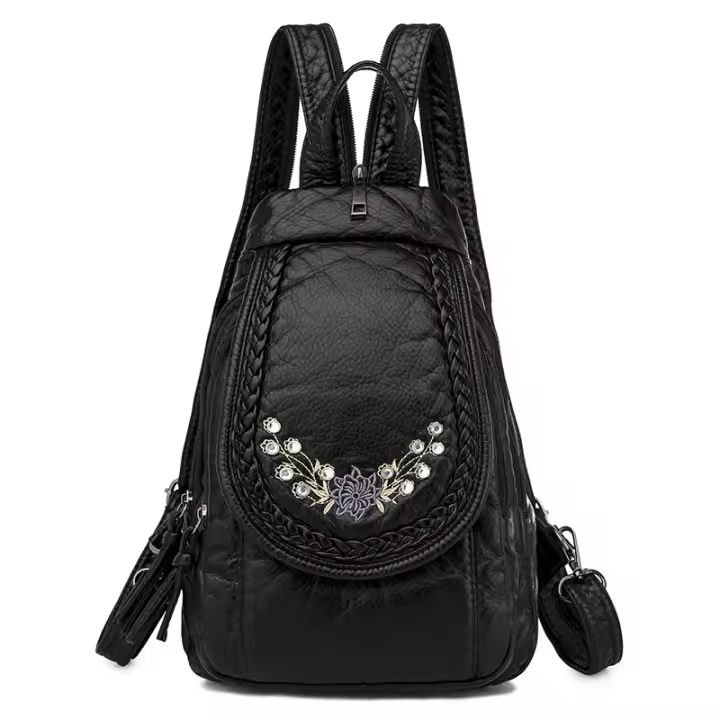 Mochipa pequeña de cuero genuino para mujer bolso de hombre suave de cuero de alta calidad moda escuela para adolescentes chicas - 1