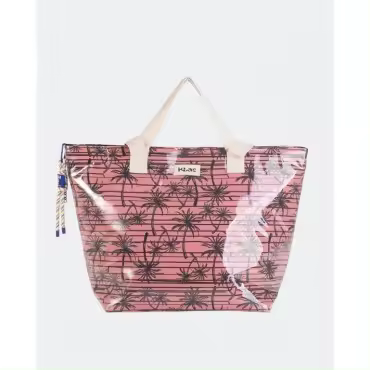 Linkbasic Bolso Playa Lona Plastificada con Cremallera Pergamino - 1