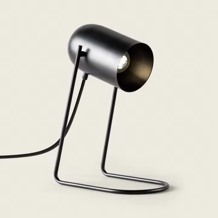 Ledkia Lámpara de Mesa Metal Black Shelley Negro - 1