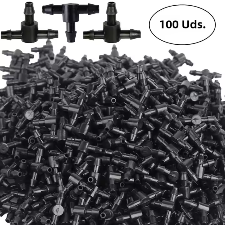 Conector De Irrigación Tridimensional Para Riega Barra De Tubo Adecuado Para Sistema De Riega 4mm/7mm Plástico ABS - 1