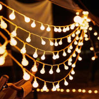Cadena De Luces LED De Bola Con Batería 6M Para Decoración De Jardín Fiesta Bodas Y Navidad Autónoma Apto Para Exterior - details 12