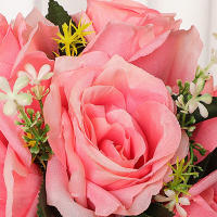 Bouquet De Novia Y Damas De Honor Flores De Seda Blancas Rosas Artificial Accesorios De Boda Flores Mariage Para La Novia - details 7