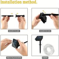 Luz De Cuerda Solar Exterior 12m Con 100 LED 8 Modos Luces De Navidad Para Jardín Piscina Patio Valla Decoración De Año Nuevo - details 6
