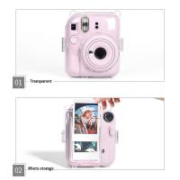 Funda Transparente Para Fujifilm Instax Mini 12 Con Correa De Hombro Y Estuche De Almacenamiento Con Pegatinas Lindas Accesorio De Cuidado Para Cámara Instantánea - details 4