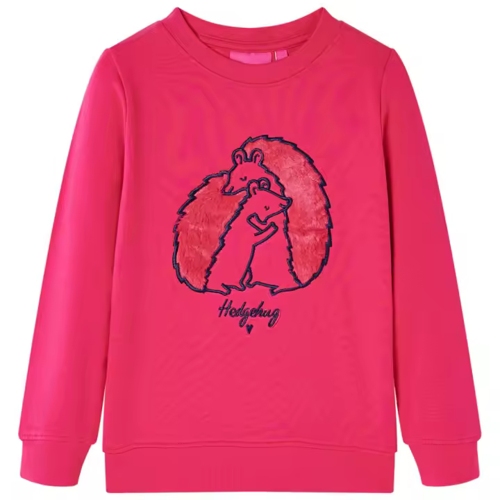 Sudadera infantil rosa chillón 140 - 1