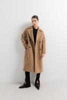 Abrigo cuello solapa para mujer color beige cierre cruzado :  Elabrigo largo de cuello solapa para mujer color beige cierre botones un básico imprescindible en tu armario, que te durará muchos años y que nunca pasará de moda - details 2