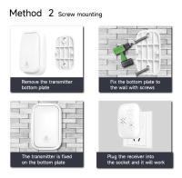 Cerhot Timbre De Puerta Inalámbrico Exterior Autodirigido Resistente Al Agua Con 38 Canciones Distancia De 150M Para Hogar Y Hotel - details 14
