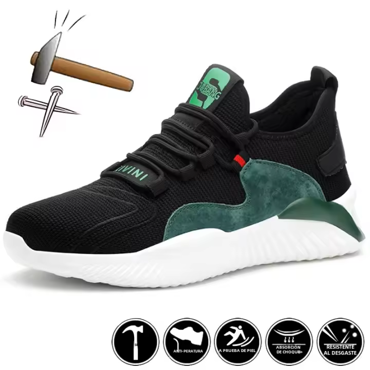 Zapatos De Seguridad Para Hombre Botas De Trabajo Con Punta De Acero Antibinchazo Ligeros Como Zapatillas Botas De Construcción - 1