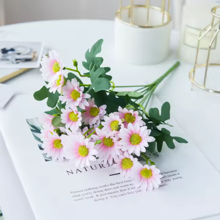 Bouquet De Girasoles Artificiales De Seda Para Decoración De Vaso O Hogar Regalo DIY Para Fiesta De Navidad Y Boda - 1