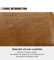 Cartera De Cuero Genuino Para Hombre WESTAL Con Bolsillo Para Monedas Y Tarjetas Tres Hojas Cierre De Cordón Casual - details 5