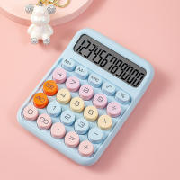 Calculadora Mecánica Con Pantalla LCD De 12 Dígitos Botones Grandes Y Redondos Calculadora Dulce Colorida Para Oficina Escuela Y Hogar - details 9