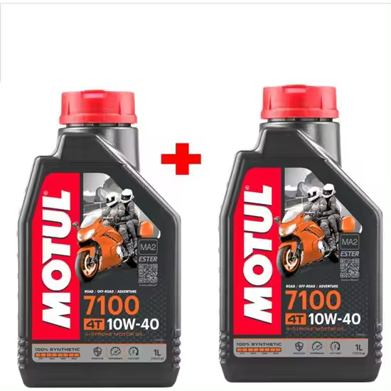 PACK 2 UNIDADES MOTUL 7100 10W40 MOTO 4 T 1L 100% SINTETICO - 1