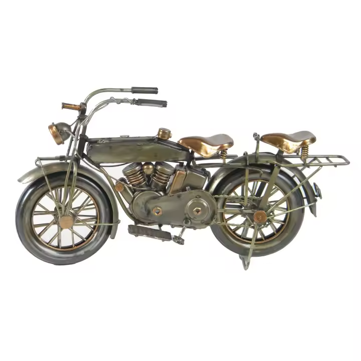 Moto Vintage de Metal para Coleccionistas, Modelo Clásico de Motocicleta, Regalo Perfecto para Amantes de Vehículos - 1